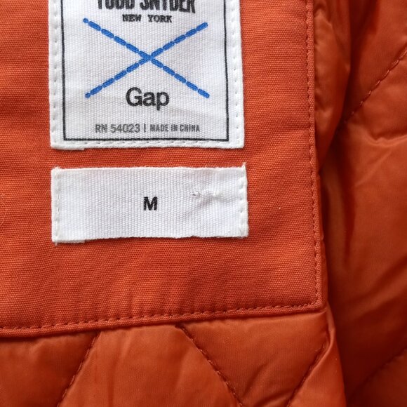 Todd Snyder + Gap Collab Mens Coat Hooded Parka Cadet Orange w/ Removeable Liner - Picture 12 of 16